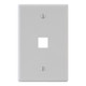 Classic Oversized Faceplate with 1 Port in Single Gang - White, Single IC107LF1WH Classic Oversized Faceplate with 1 Port in Single Gang - White, Single IC107LF1WH
